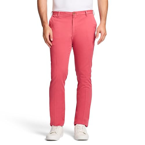 IZOD Men's Saltwater Stretch Flat-Front Chino Pants, Saltwater Red Strt, 33W x 30L | Amazon (US)