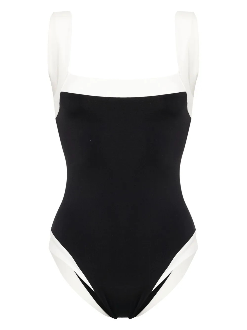 Bianco contrasting-border swimsuit | Farfetch Global