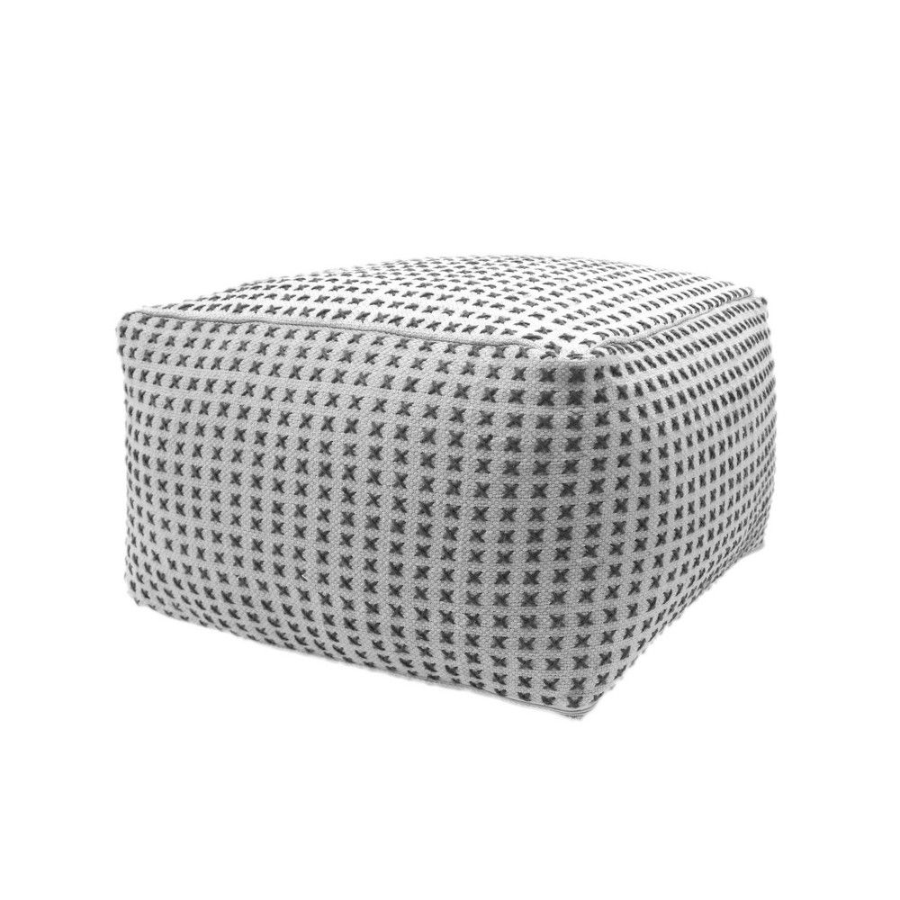 Fendi Modern Large Rectangular Pouf Gray - Christopher Knight Home | Target