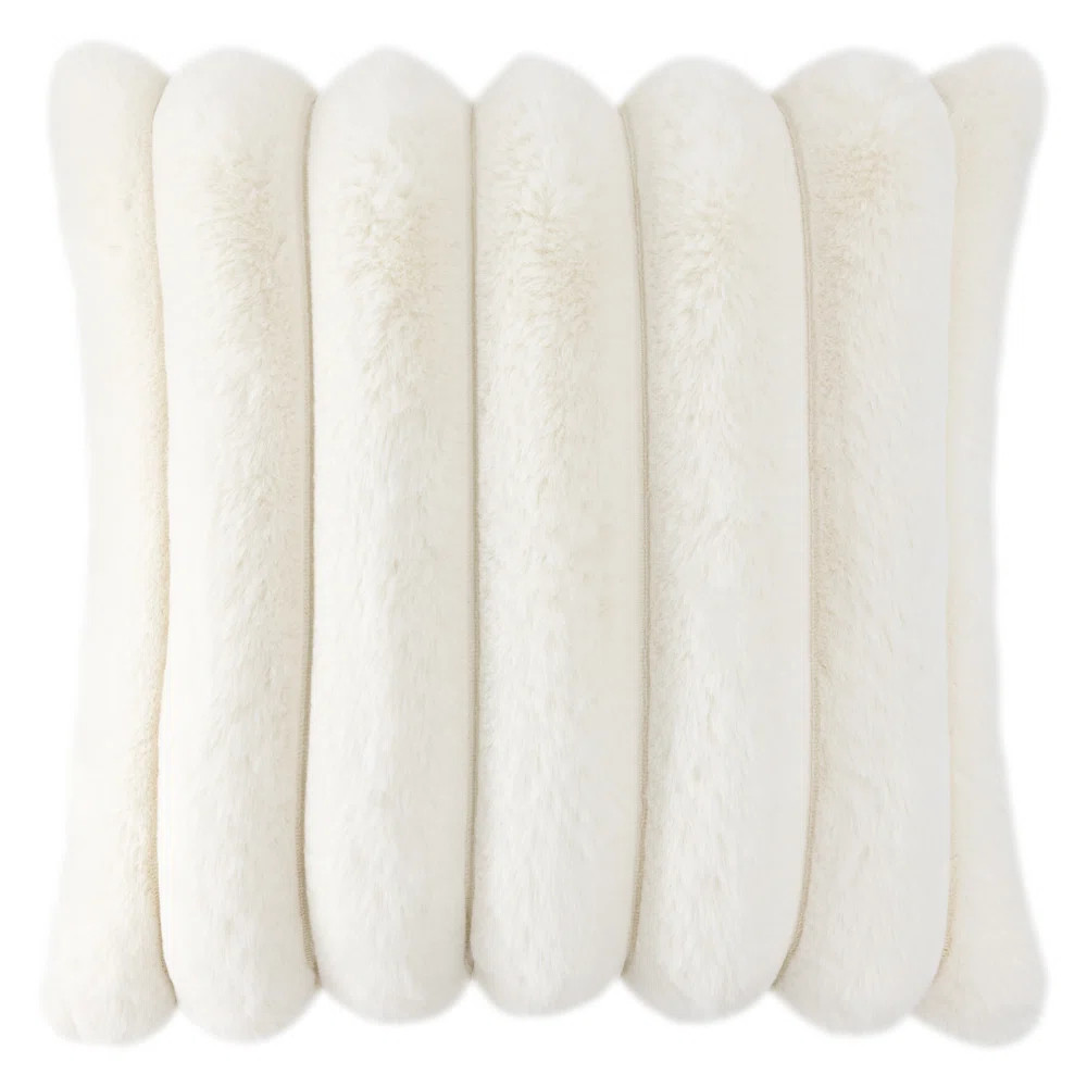 Soft Faux Fur Throw Pillow Cover 18 x 18 inches | Wayfair North America