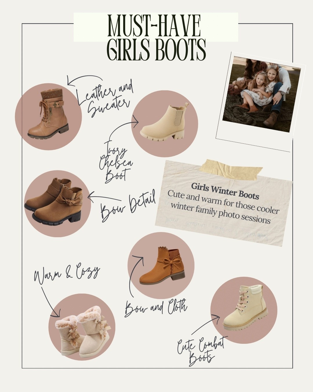 Girls winter boots. Perfect for keeping her feet warm doing your winter family photos ✨

#LTKKids