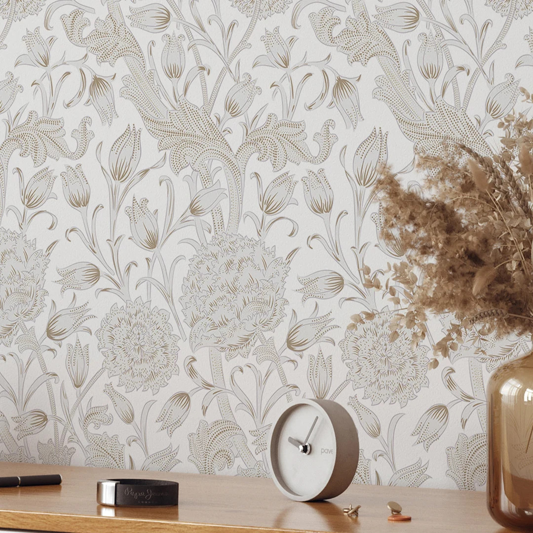 Neutral Garden Flower William Morris Vintage Peel & Stick - Etsy | Etsy (US)