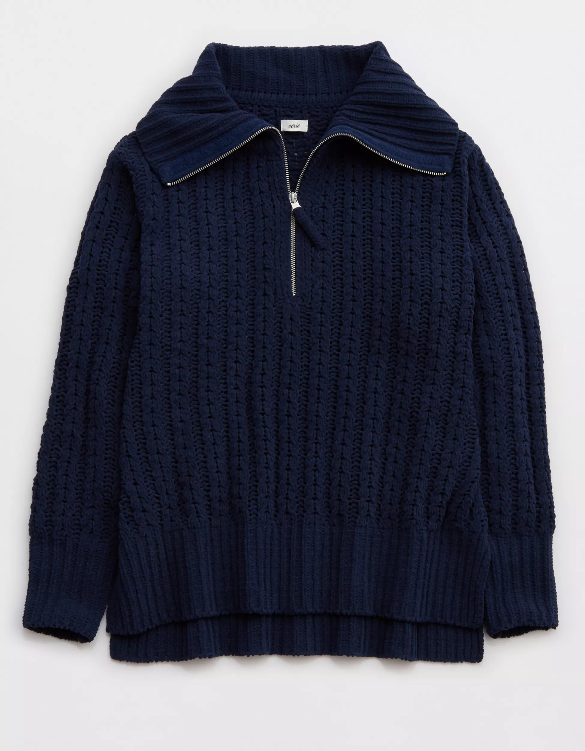 Aerie Cable Car Quarter Zip Sweater | American Eagle Outfitters (US & CA)