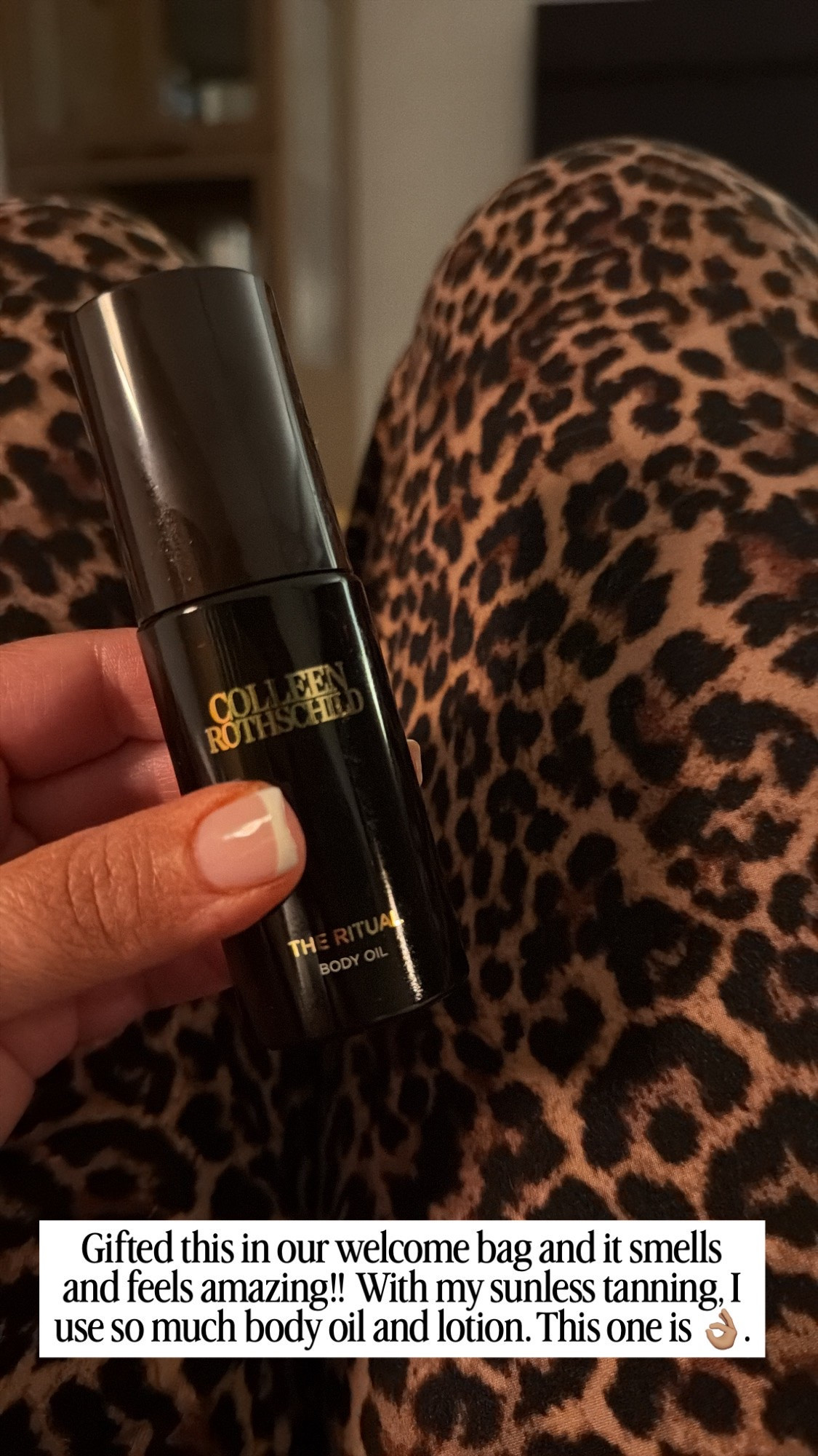 This @Colleen Rothschild body oils smells amazing and is hydrating!

#LTKCon #LTKselfcare #LTKOver40