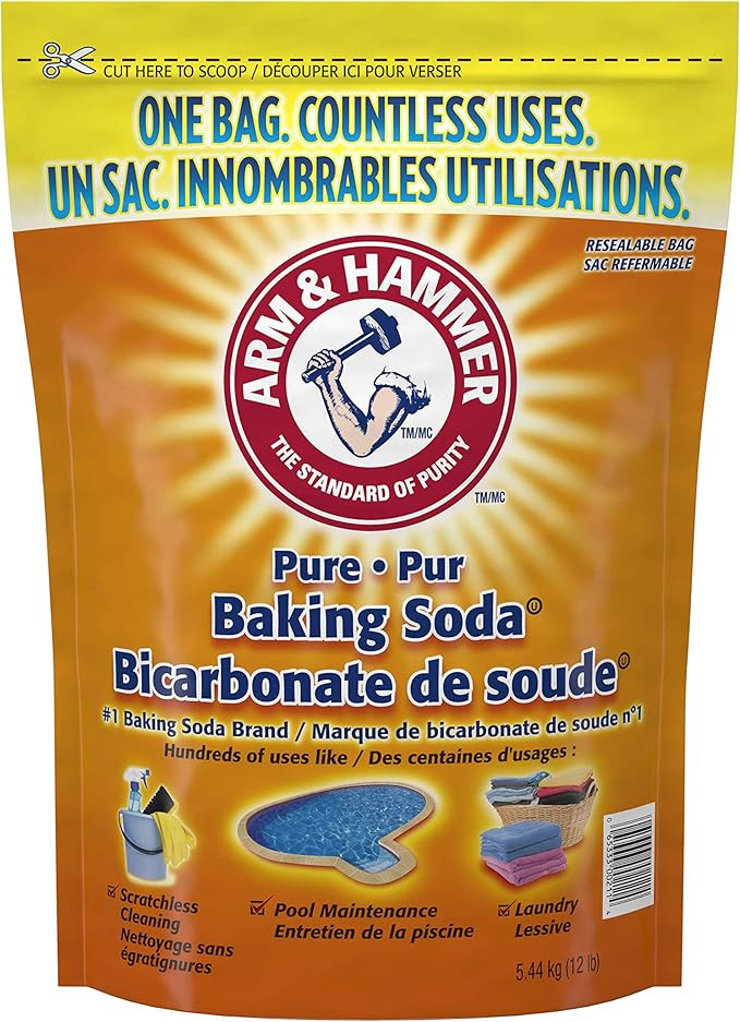 ARM & HAMMER Baking Soda, For Baking, Cleaning and Deodorizing, 5.44-kg Resealable Bag | Amazon (CA)
