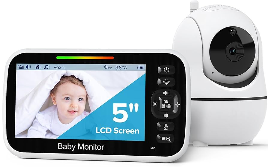GoodBaby Baby Monitor with Camera and Audio - No WiFi, Remote Pan-Tilt-Zoom, Night Vision, Temper... | Amazon (US)