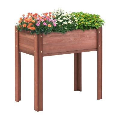 31x31x16in Raised Garden Bed with Legs, Elevated Wooden Planter Box, Solid Wood, Water-Based Finish, Ergonomic Design, 200lbs Capacity | Target