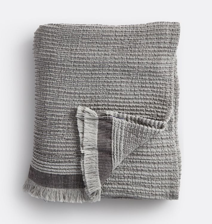 Waffled Stripe Throw | Rejuvenation