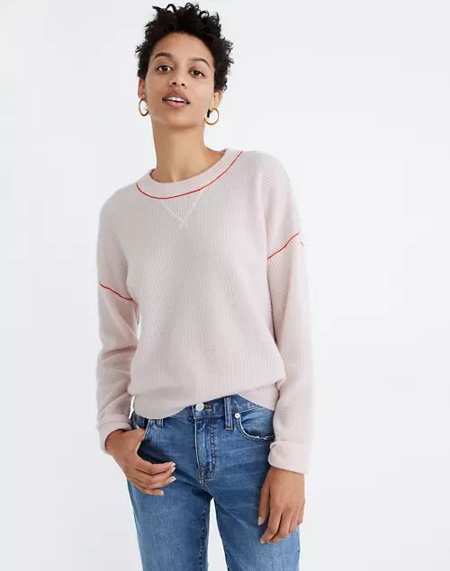 Contrast-Stitched Cashmere Sweatshirt | Madewell