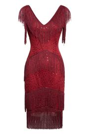 Shop 1920s Dresses - Multi-layered Tassel Dress | BABEYOND | BABEYOND