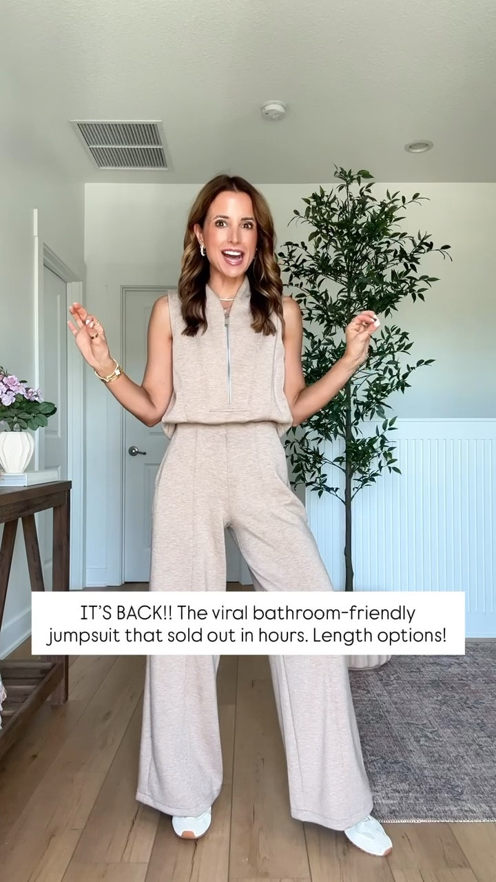 Expensive stuff that’s absolutely worth it!! Bathroom-friendly travel jumpsuit in XS petite. LISAMARIEXSPANX for 15% off first order & free shipping. Travel outfit. Tory Burch field sneakers are SO comfy - I go up half a size. Airport outfit. Elevated casual. Jumpsuit has open-back for easy bathroom access! 


#LTKootd #LTKPetite #LTKTravel