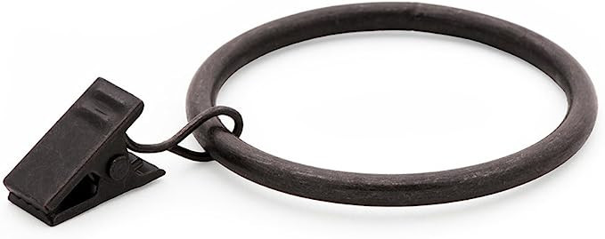 Ivilon Drapery Curtain Clips with Rings - Set of 14 Decorative Drapery Rings Curtain Clip Rings w... | Amazon (US)