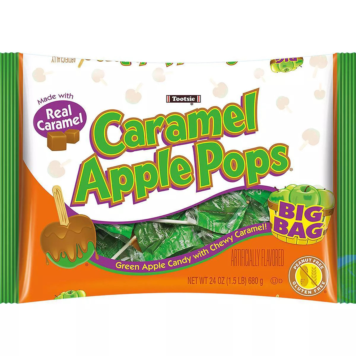 Tootsie Caramel Apple Pops Halloween Bag - 24oz | Target
