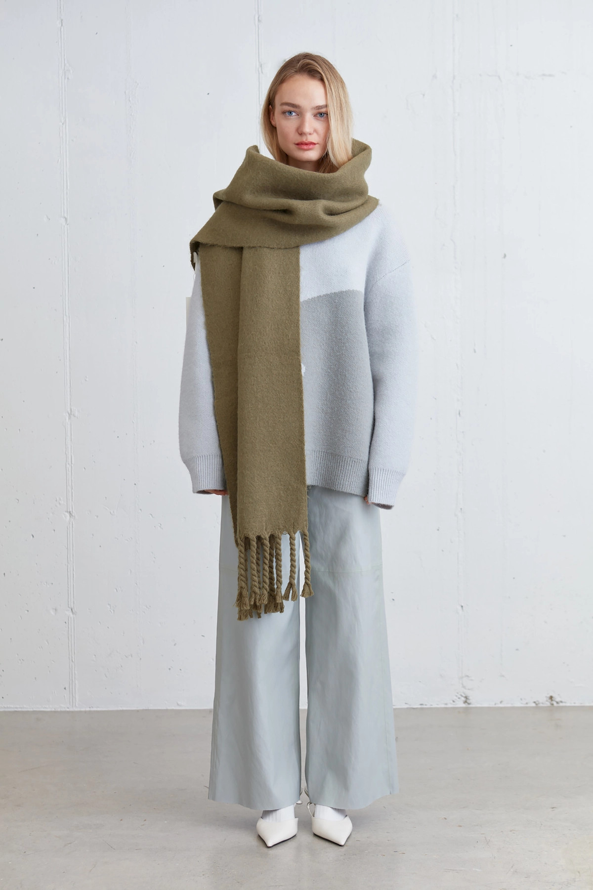 ALPACA SCARF WITH TASSELS | OAK + FORT