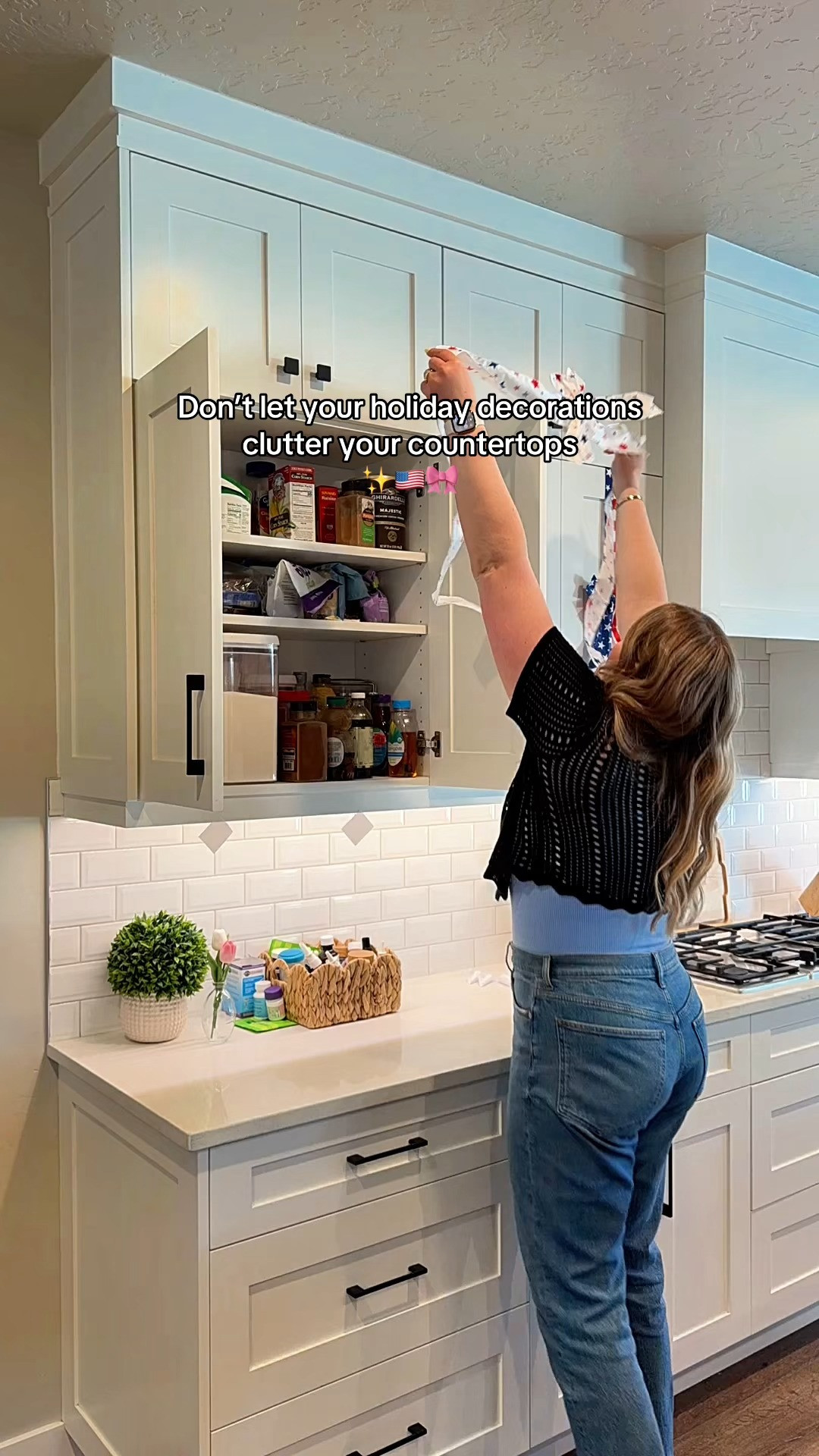 Cabinet bows have become such an easy holiday tradition 😍 Decorating without the stress 

 #LTKdayinmylife #LTKSeasonal #LTKHome