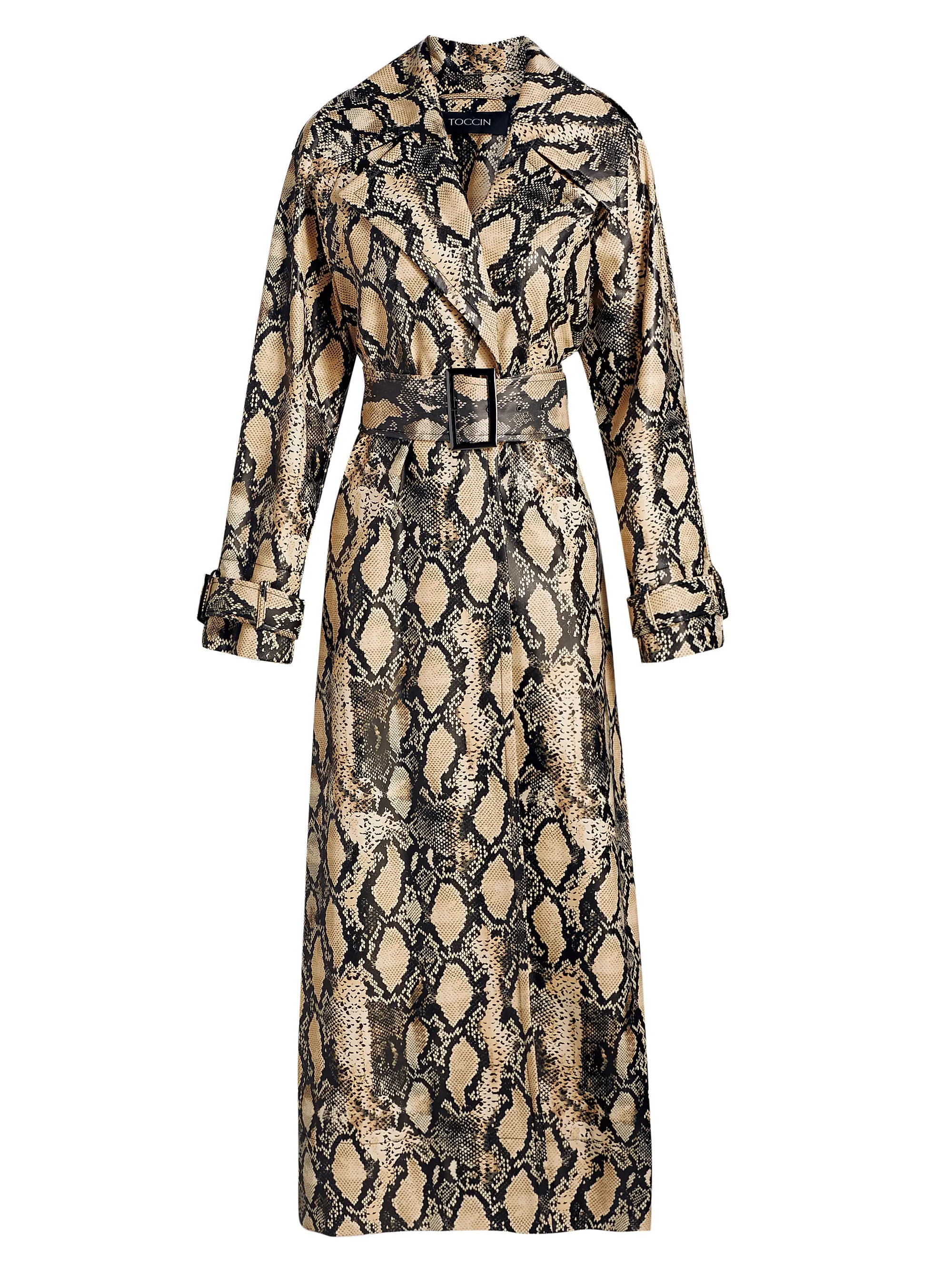 Chloe Snakeskin Faux Leather Trench Coat | Saks Fifth Avenue