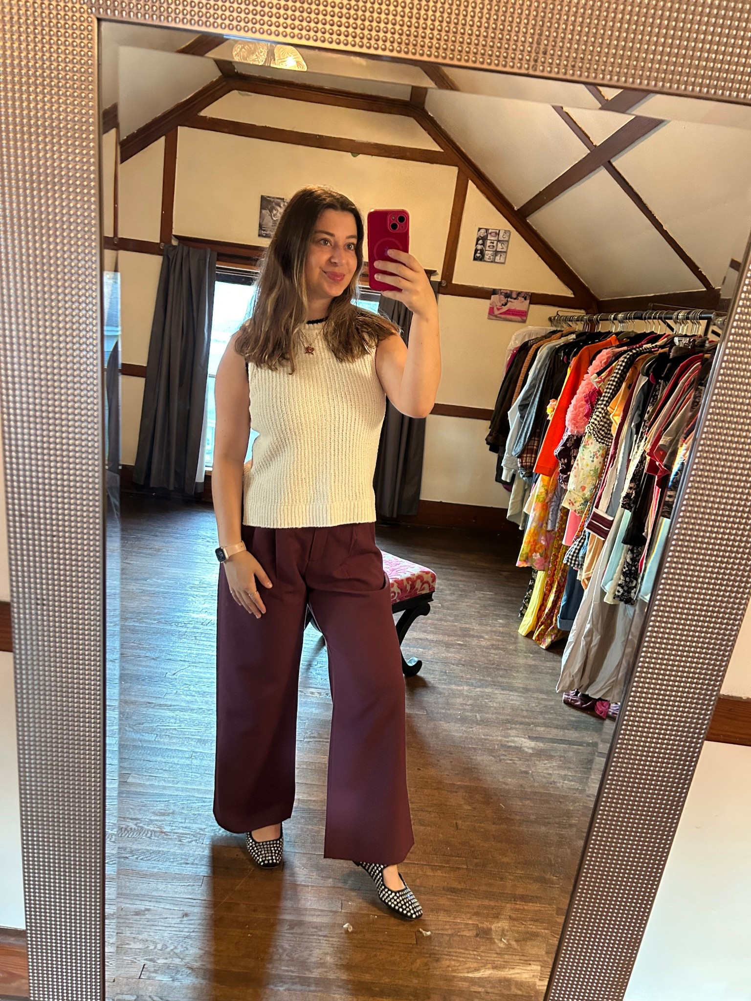 Crew sweater tank perfect for end of summer and can be easily layered! Curve love wide leg tailored pants  

#LTKWorkwear #LTKSaleAlert #LTKFallSale