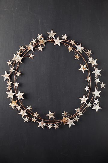 Aged Iron Star Wreath | Anthropologie (US)