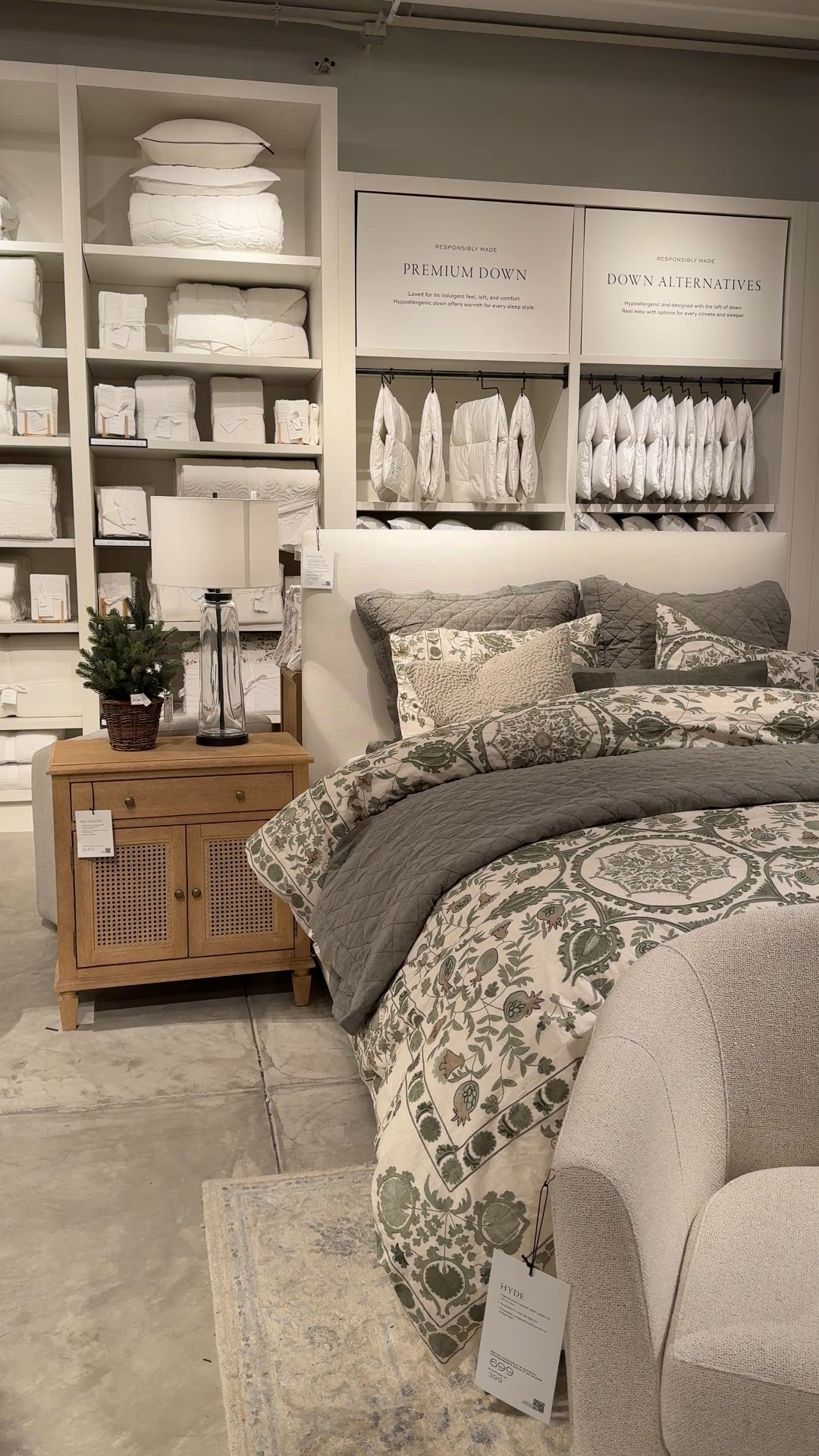 A calm, collected primary bedroom refresh! 🌿🛏️ Featuring the Lilah Suzani Bedding from Pottery Barn, now in this beautiful new green (also available in blue), bringing timeless pattern and quiet character to the space. ☺️ Paired with the Raleigh Square Upholstered Platform Bed for a soft, tailored foundation and the Sausalito Cane Cabinet Nightstand for airy texture and smart storage. A layered mix of classic design and relaxed elegance that feels restful yet refined. Linked the full setup plus similar finds! 🌙 #MasterBedroomInspo #PotteryBarn #BedroomInspo 

#LTKHoliday #LTKSaleAlert #LTKHome