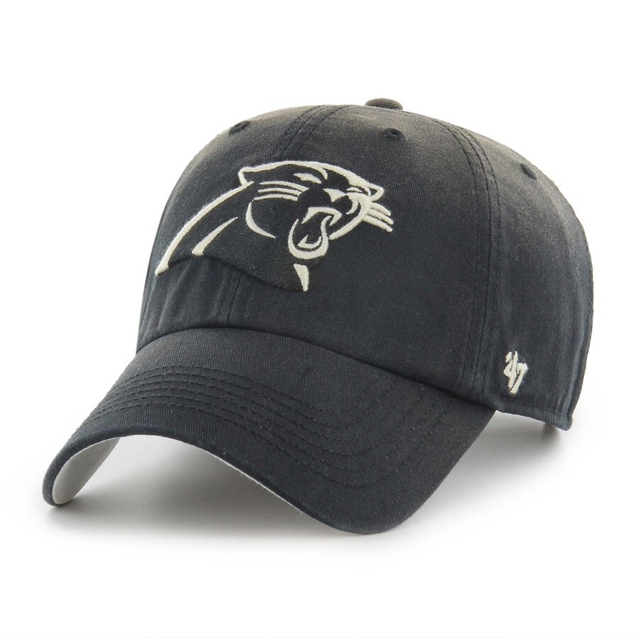 Men's Carolina Panthers  '47 Black Dusted Relaxed Clean Up Adjustable Hat | NFL Shop