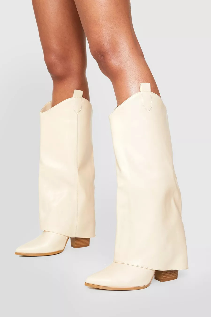 Tab Detail Fold Over Boots | Boohoo.com (US & CA)