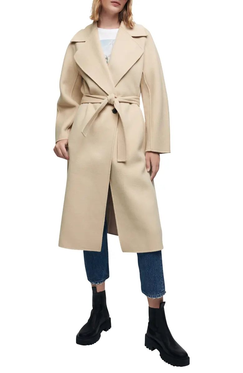 maje Gwenn Wool Blend Wrap Coat | Nordstrom | Nordstrom
