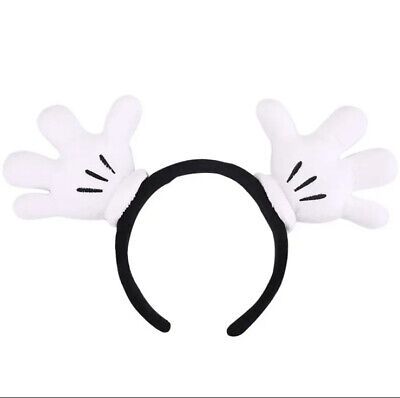 Disney Parks Mickey Mouse Plush Glove Hands Ears Headband Handmade | eBay US