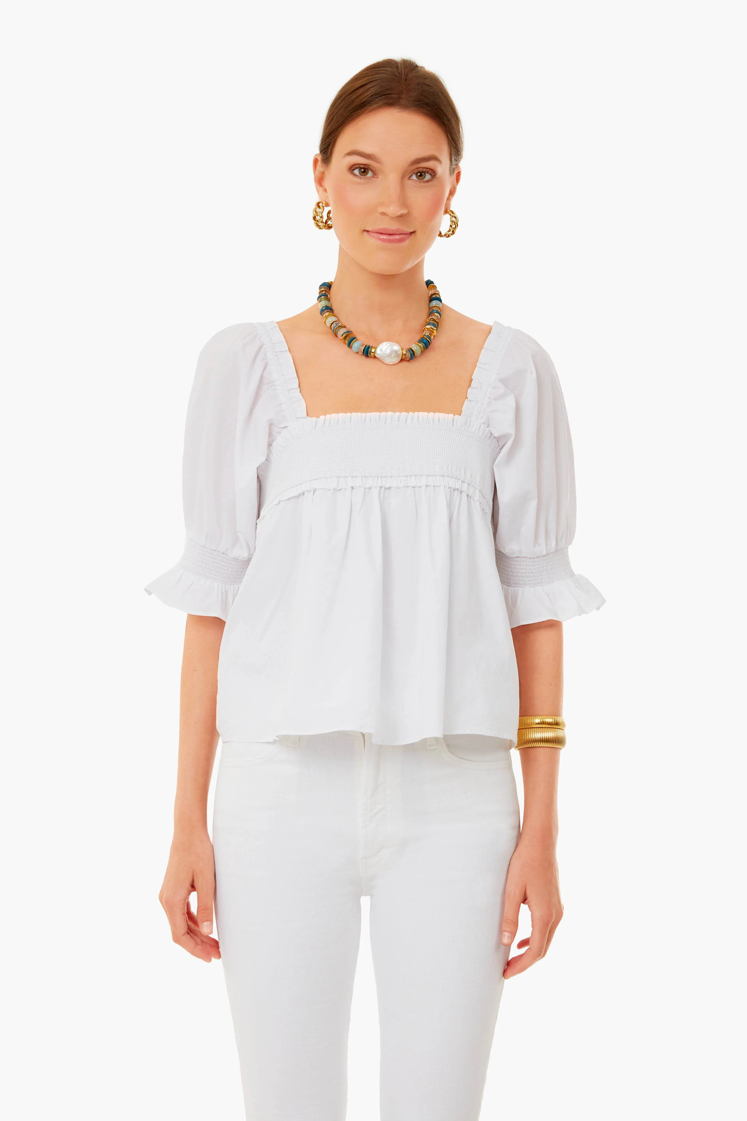 White Palmer Blouse | Tuckernuck (US)
