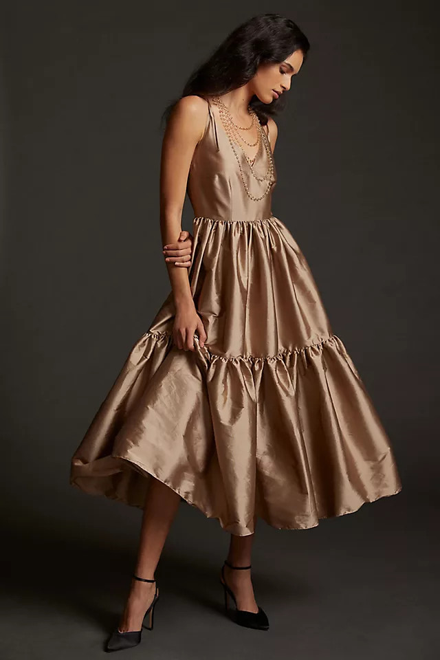 Tiered V-Neck Maxi Dress | Anthropologie (US)