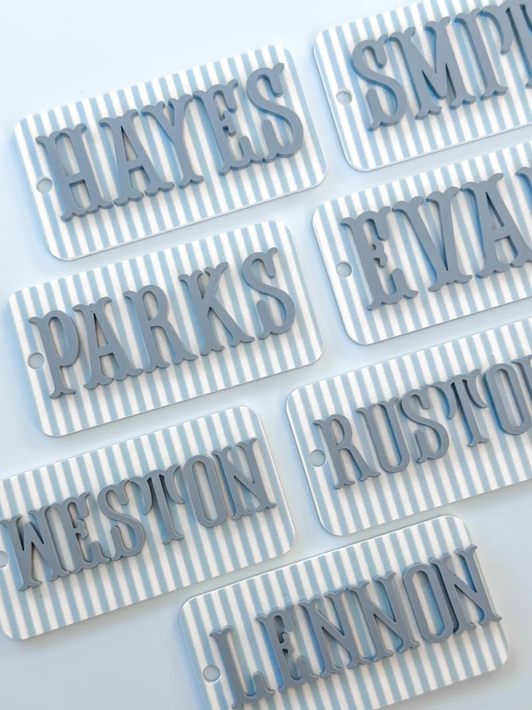 Stripped Backpack Keychain Name Tag | Acrylic Name Keychain | Personalized Acrylic Name Tag | Dia... | Etsy (US)