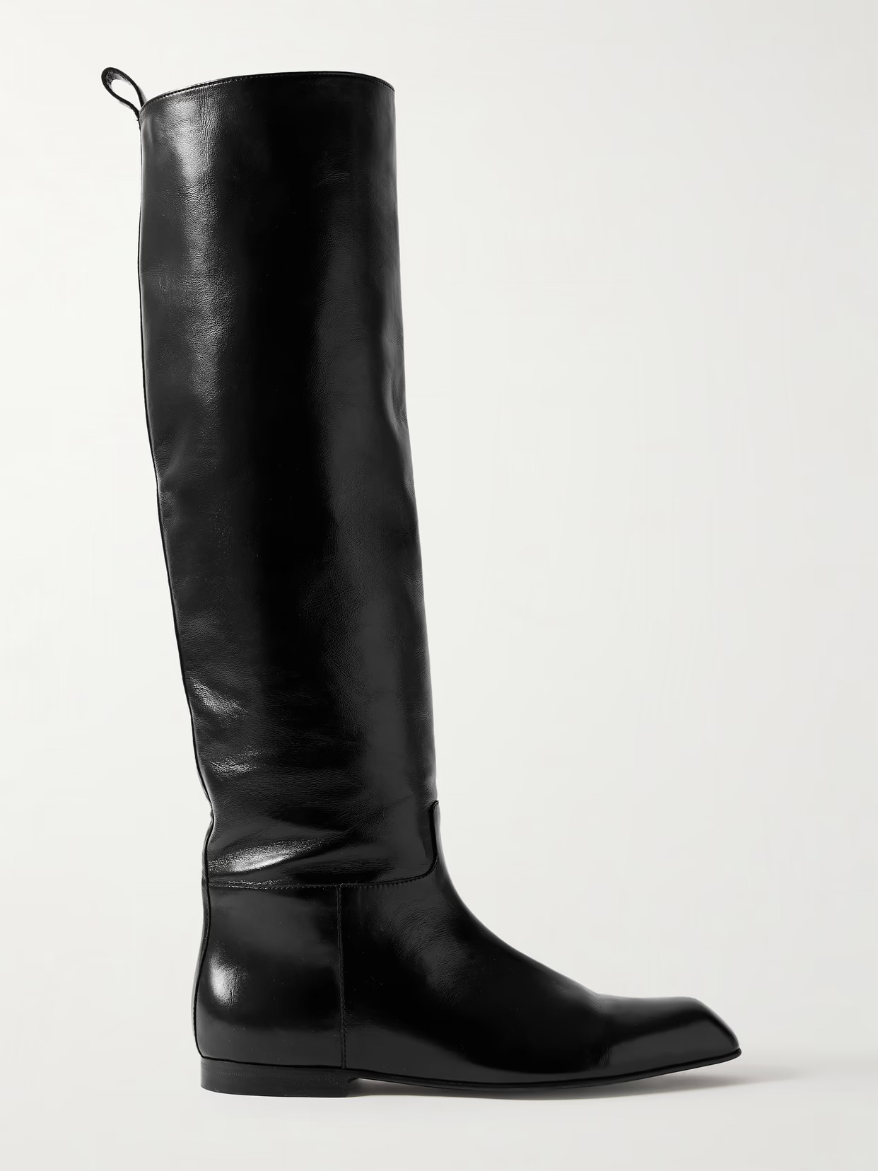 KHAITE - Colt Glossed-leather Knee Boots - Black | NET-A-PORTER (US)