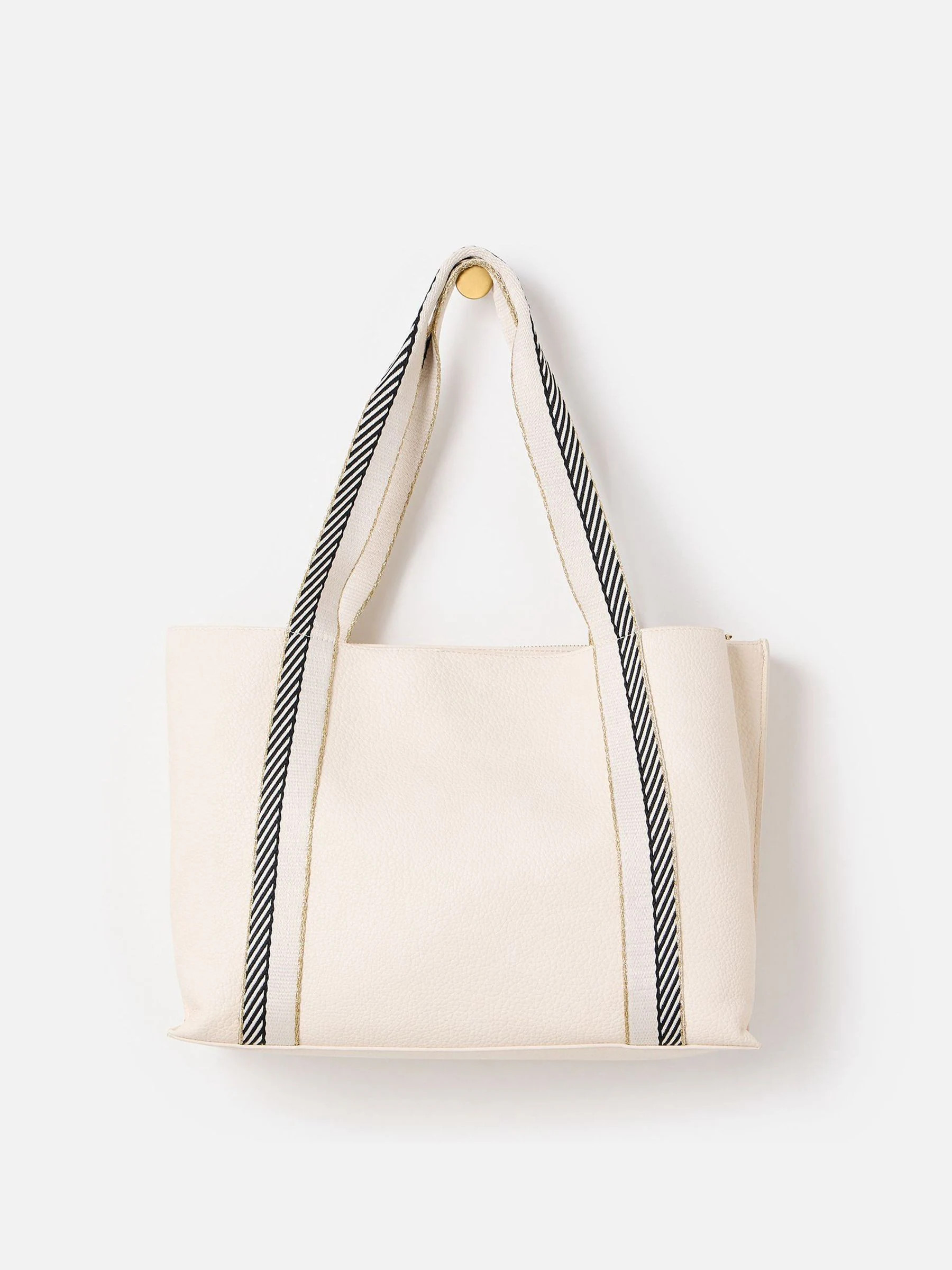 Oliver Bonas Oliver Bonas Cream Emma Cream Stripe Tote Bag | Next US