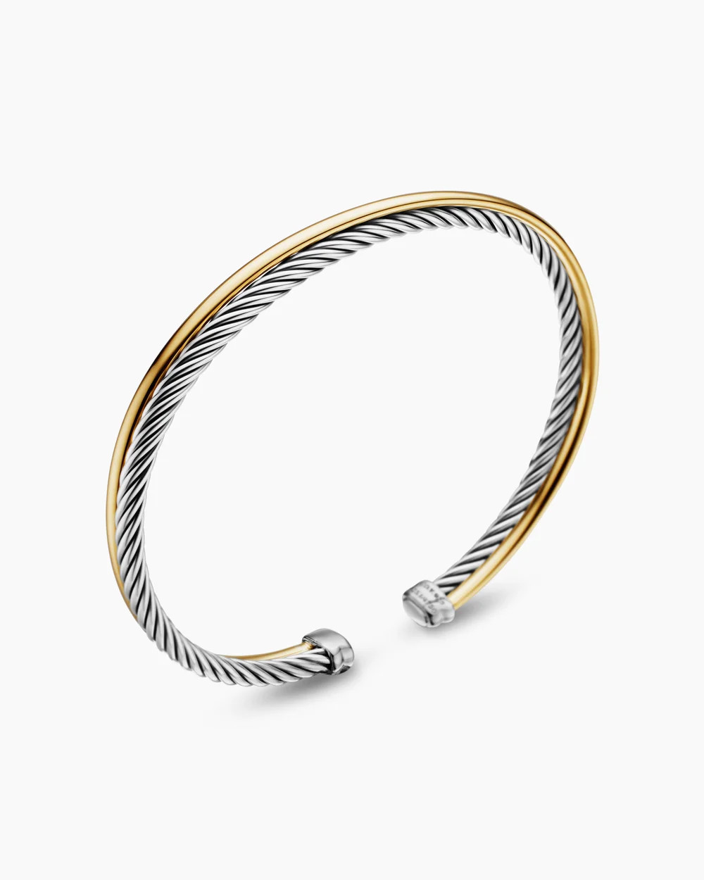 David Yurman | Crossover Bracelet in Sterling Silver with 18K Yellow Gold, 3mm | David Yurman
