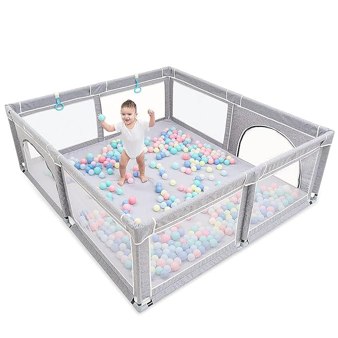 Baby Playpen,Playpens for Babies, Extra Large Playpen for Toddlers,Kids Safety Play Center Yard w... | Amazon (US)