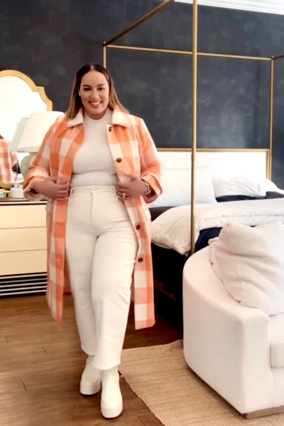 Orange, car coat, walmart, walmart finds , plus, curvy, 