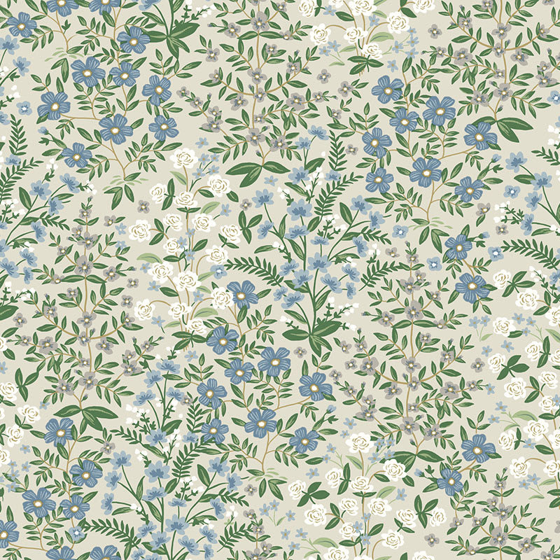 Wildwood Garden Traditional Wallpaper - Linen, Swatch | The Company Store