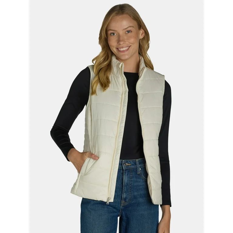 Time and Tru Women's and Women's Plus Puffer Vest, Sizes XS-3X | Walmart (US)