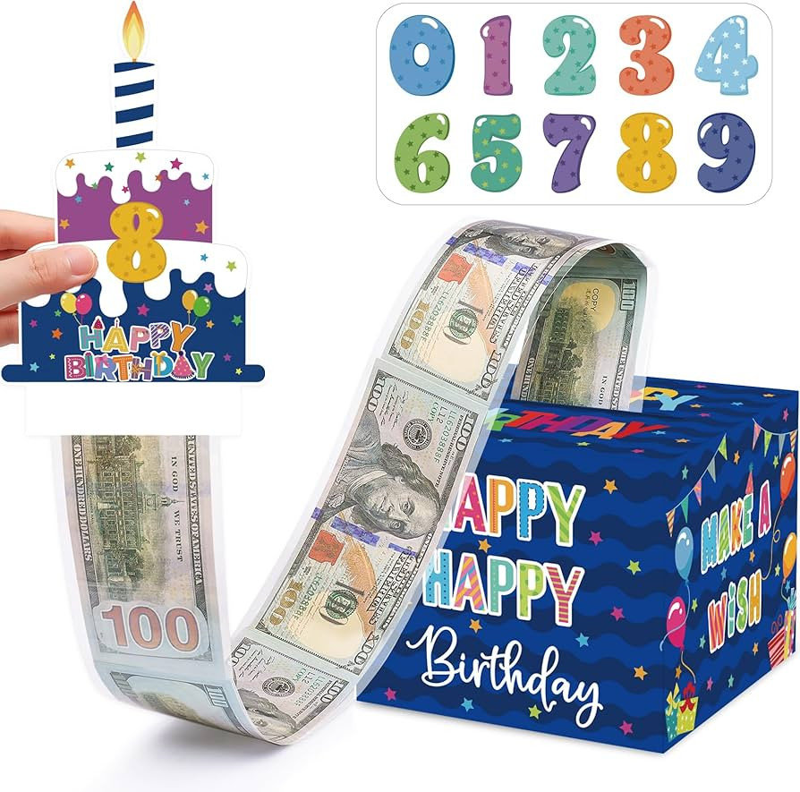 Meiidoshine Birthday Money Box for Cash Gift Pull, Surprise Gift Boxes for Money, Money Holder Bo... | Amazon (US)