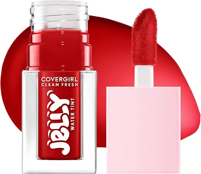 COVERGIRL Clean Fresh Jelly Water Tint, Lip & Cheek Tint, Transfer-Proof, Hydrating - 20 Cherry B... | Amazon (US)