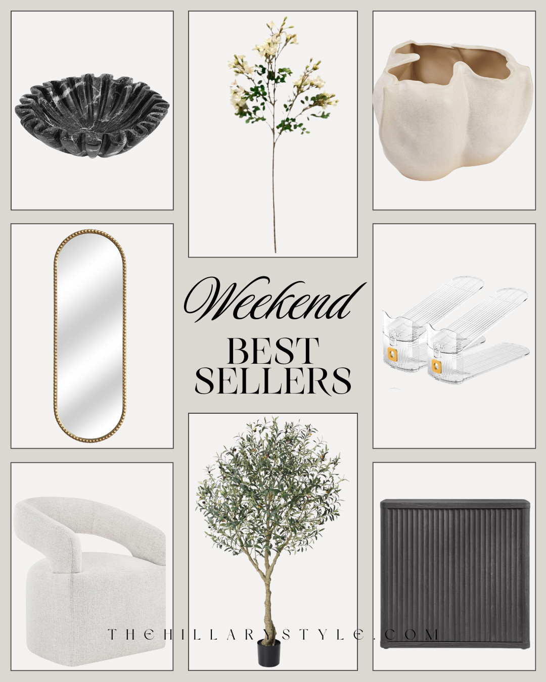 Weekend Best Sellers: Home 🤍 Sculptural accents, soft neutrals, and elevated organization pieces that instantly make a space feel more curated and lived-in. These are the decor finds you’re saving, sharing, and shopping on repeat.
#ltkhome #ltkfinds #ltkinteriors #homedecor #neutralhome  

 