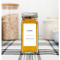 80 Spice Labels - Classic Elongated White Plain Plastic, Wet Wipe, Personalizable, Minimalist | Etsy (US)