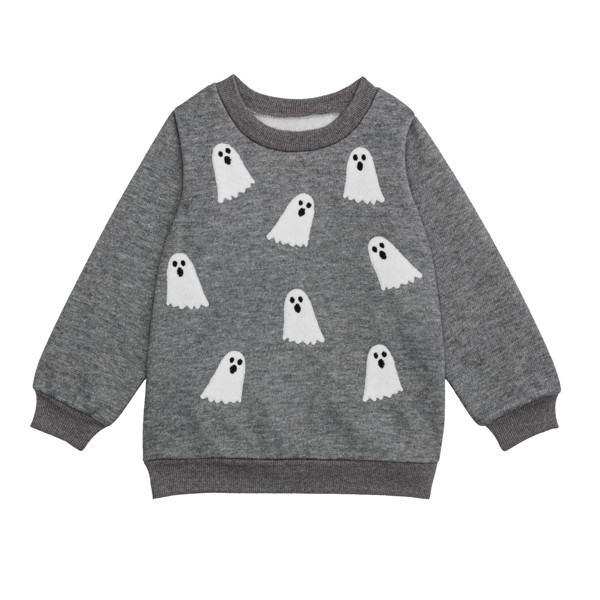 Ghost Boucle Toddler Sweatshirt | Mud Pie