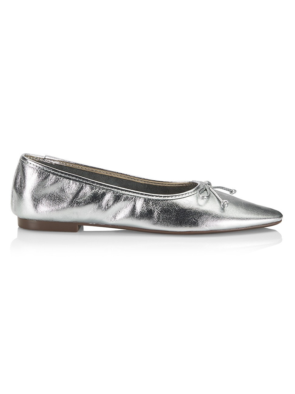Women's Arissa Metallic Leather Ballet Flats - Silver - Size 5.5 | Saks Fifth Avenue