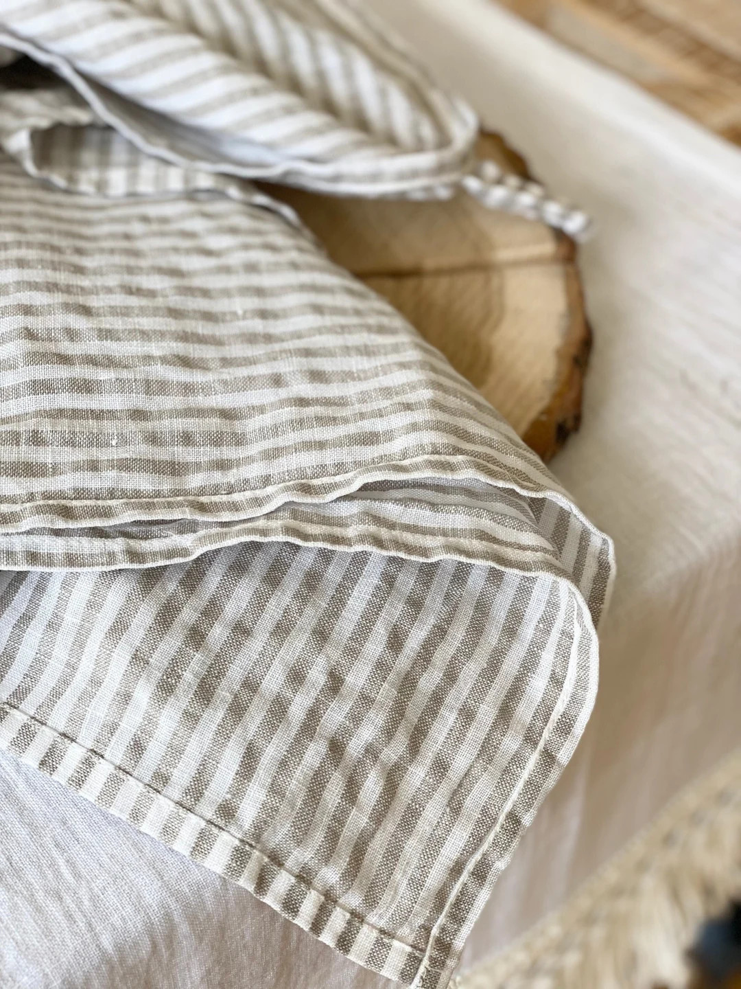 Linen towel - Stonewashed linen tea towels - Stripe linen kitchen towels - Dish towel - Soft line... | Etsy (US)