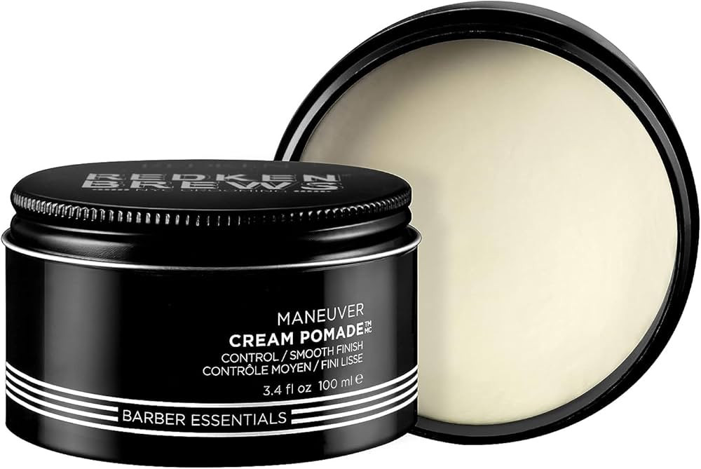 Redken Brews Cream Pomade For Men - Provides Medium Hold With Natural and Smooth Finish With Low ... | Amazon (US)