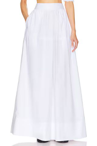 Helsa Poplin Maxi Skirt in White from Revolve.com | Revolve Clothing (Global)