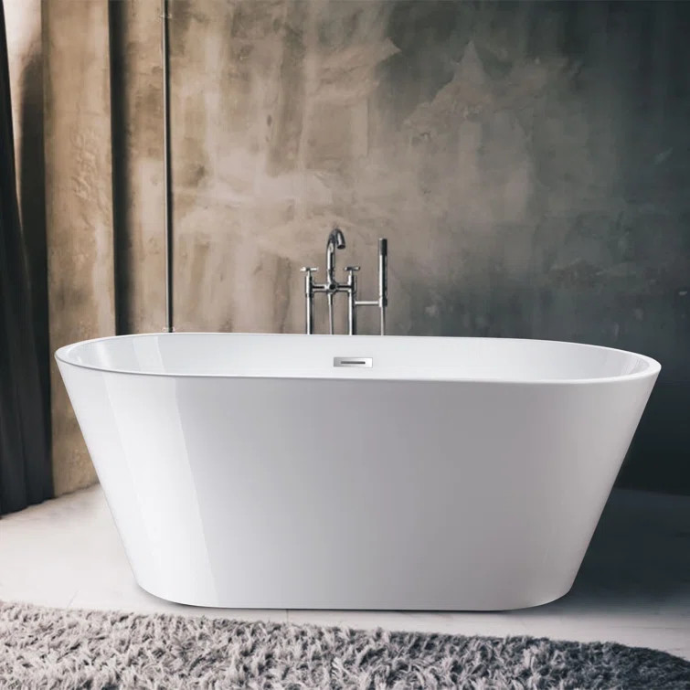 VA6815-NSW 59" x 29.5" Freestanding Soaking Acrylic Bathtub | Wayfair North America