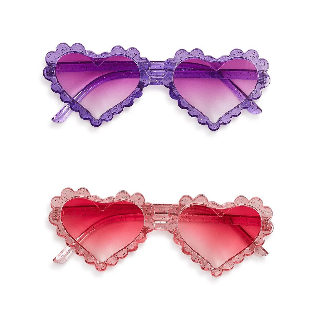 Glitter Heart Sunglasses - 2 Color Options | Shop Sweet Lulu