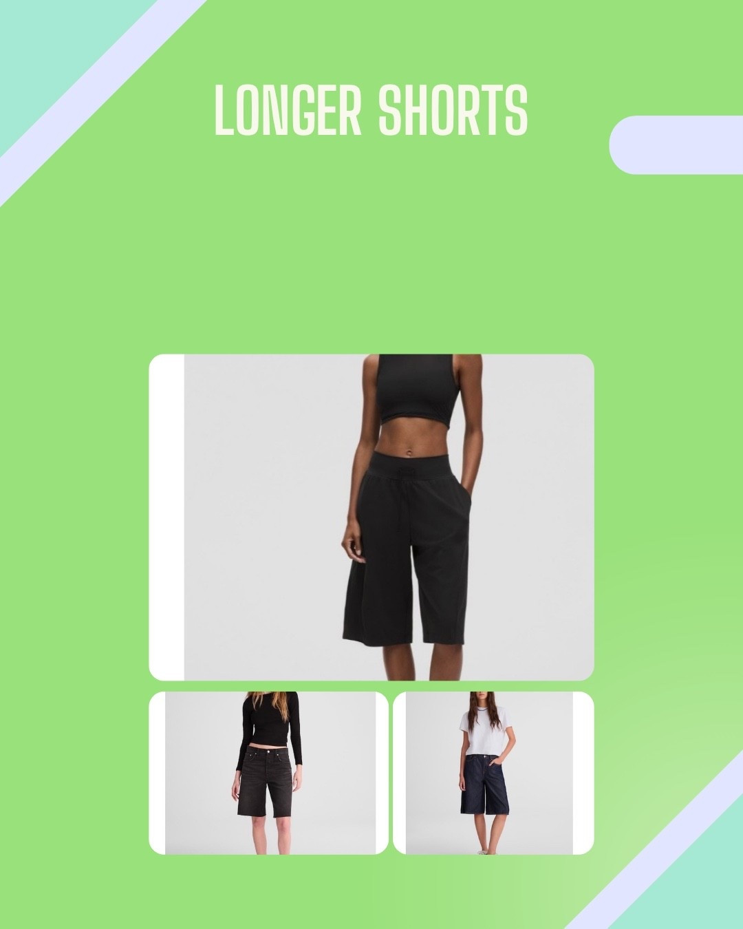 Here’s some longer short options for those of us that feel more comfortable and confident rocking longer shorts

#LTKOver40