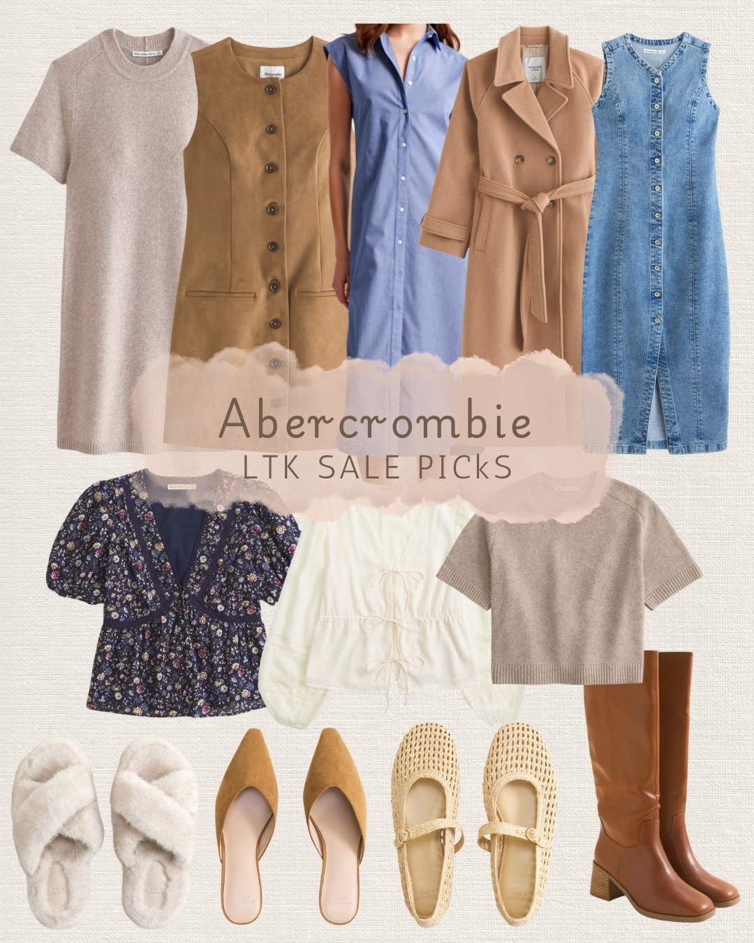 Abercrombie x LTK picks!! From sweaters to boots to jackets to more- these fall staples are so good! Copy the exclusive code on LTK to receive 25% off!! 

#ltkxaf #ltksale

#LTKFallSale #LTKSeasonal #LTKSaleAlert